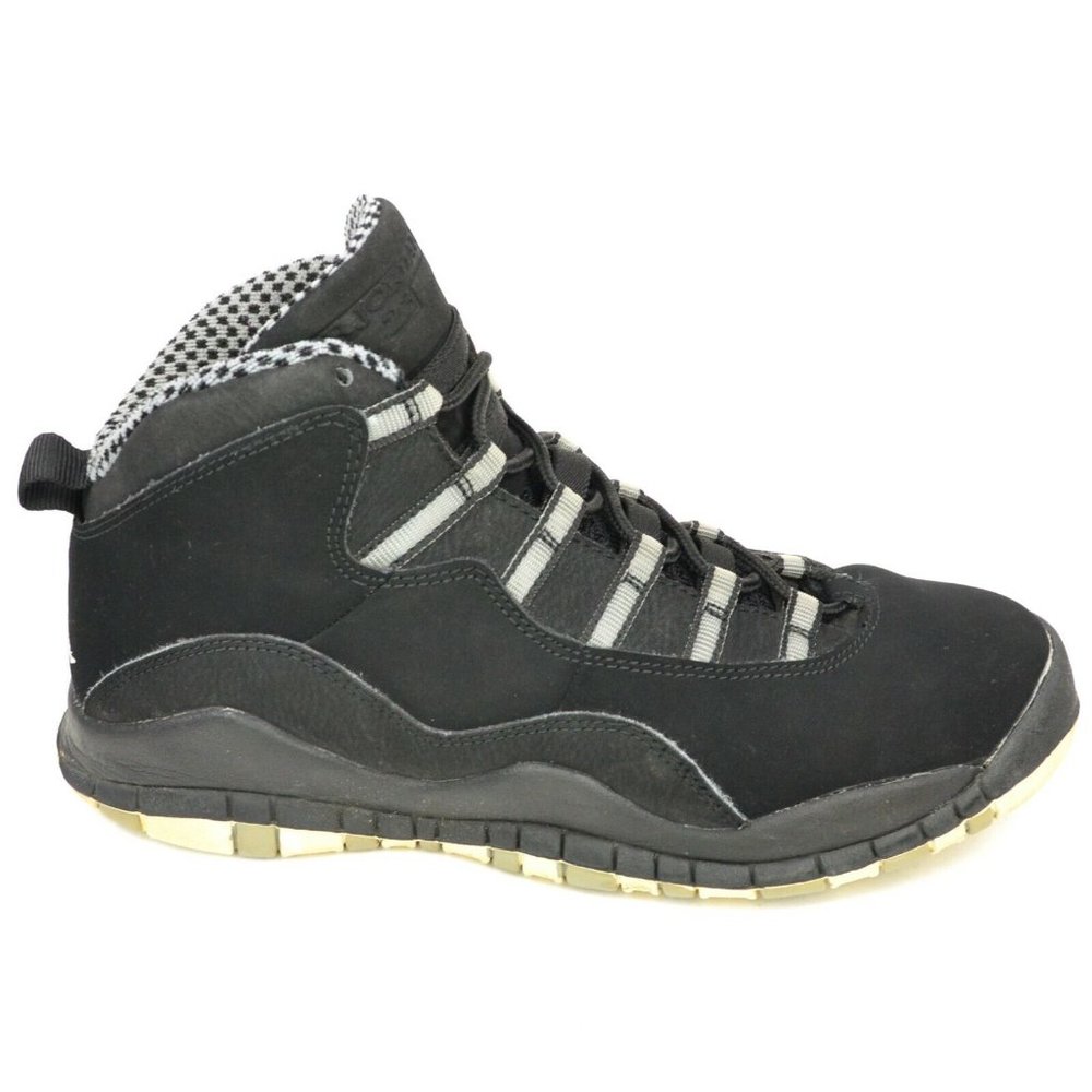 Nike Air Jordan 10 Retro (GS) Size 6Y Black White Stealth Suede 310806-003